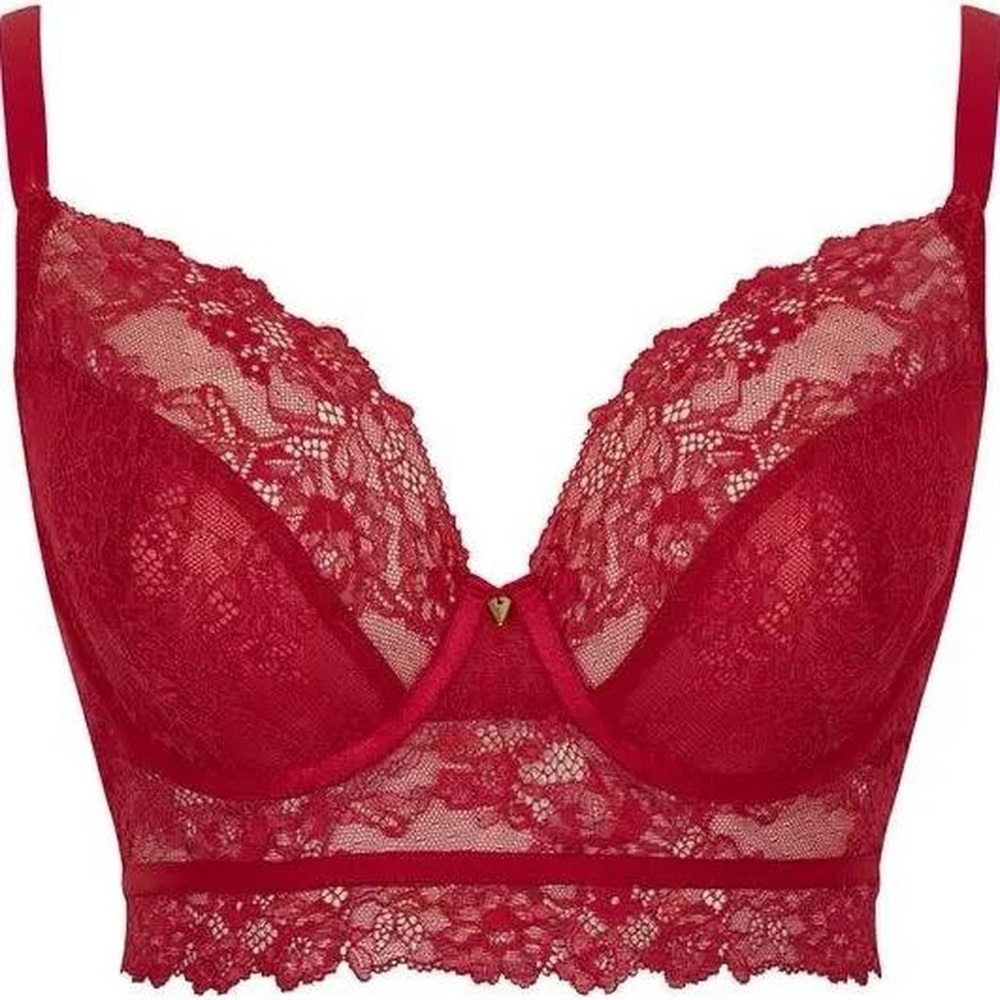 Chic Scarlet Lace Underwire Bra and panties (lingerie set) Cleo by Panache